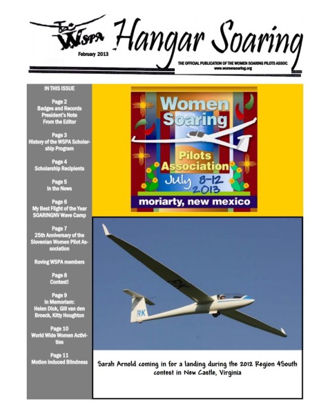 2013-02 Hangar Soaring Cover