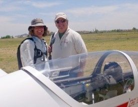 Tom Zoellner and me before the flight in the DG-505