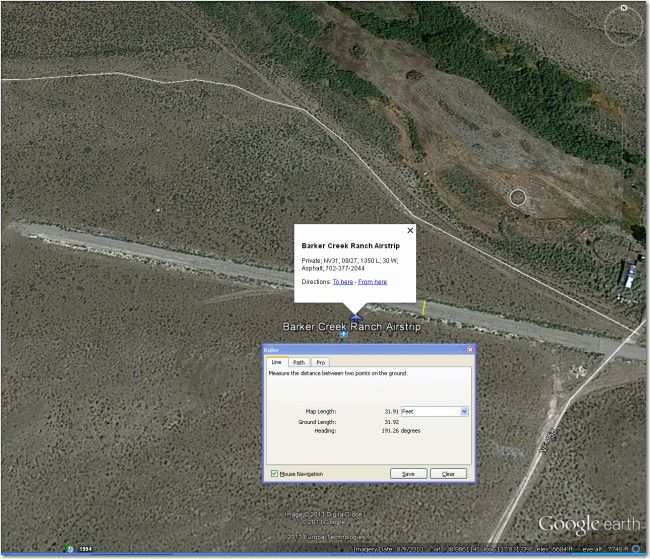 Way too narrow for 15m or 18m, but might be do-able if sagebrush isn't too high.  Hadley (10 mi SSW) is a much better bet