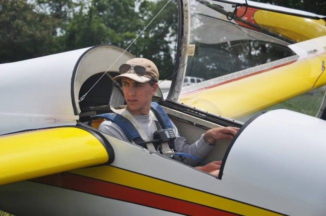 Phil Chidekel preparing for takeoff in his favorite glider—a 1-26 of course!