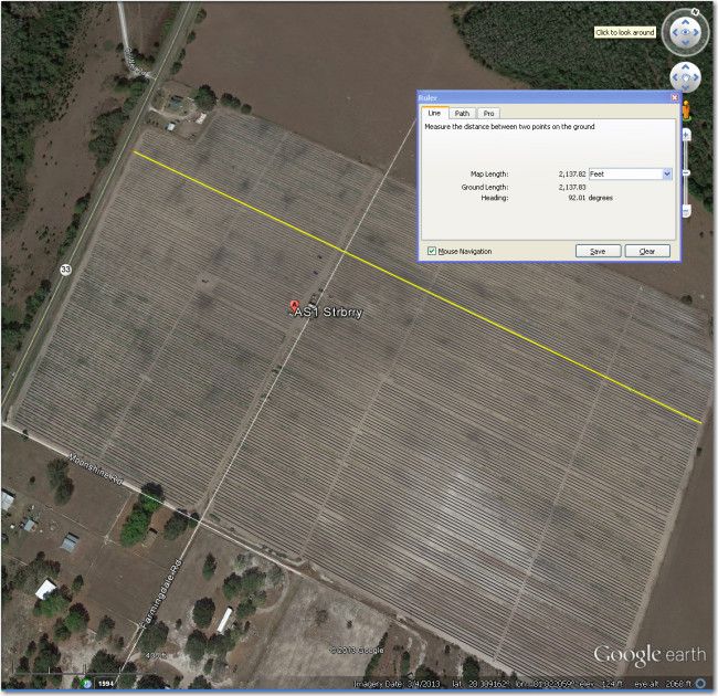 'Strawberry Field' about 1.5 miles southeast of SGP.  Best landing lane is along the yellow line