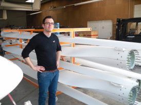 Dirk Stroebl's team has produced 250 wind wings so far