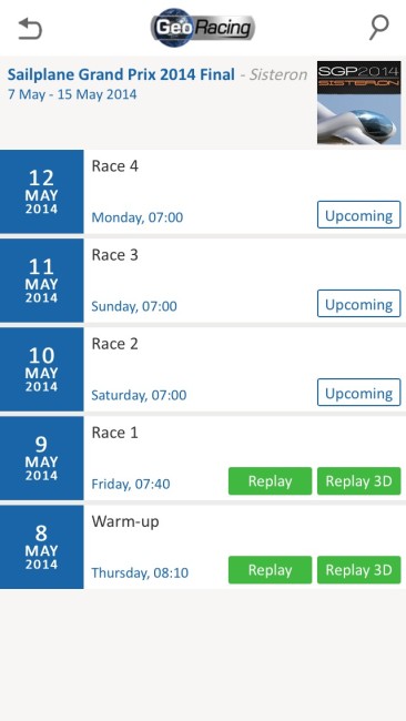 GeoRacing iPhone Screenshot - SGP Races