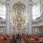 Interiour of the completely destroyed in WW-2 and restored church in Dresden centre thumbnail