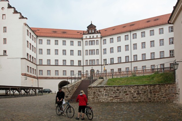 Main square and building at Colditz  castle POW WW-2 camp