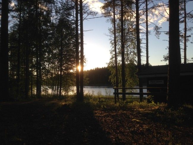 Finland: On the longest day the sun does not dissappear behind the horizon.