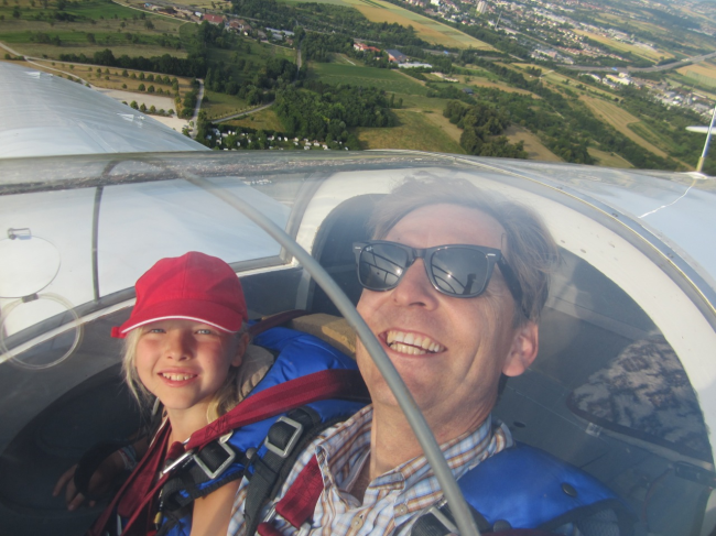 Daddy and daughter  enjoy the Goevier (built in 1952)